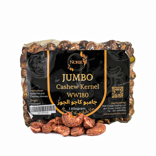 Norir Jumbo Roasted & Salted Cashew Nuts with Skin | Premium Vietnamese Cashews | Zero Cholesterol |Raw Kaju | 1kg Pack